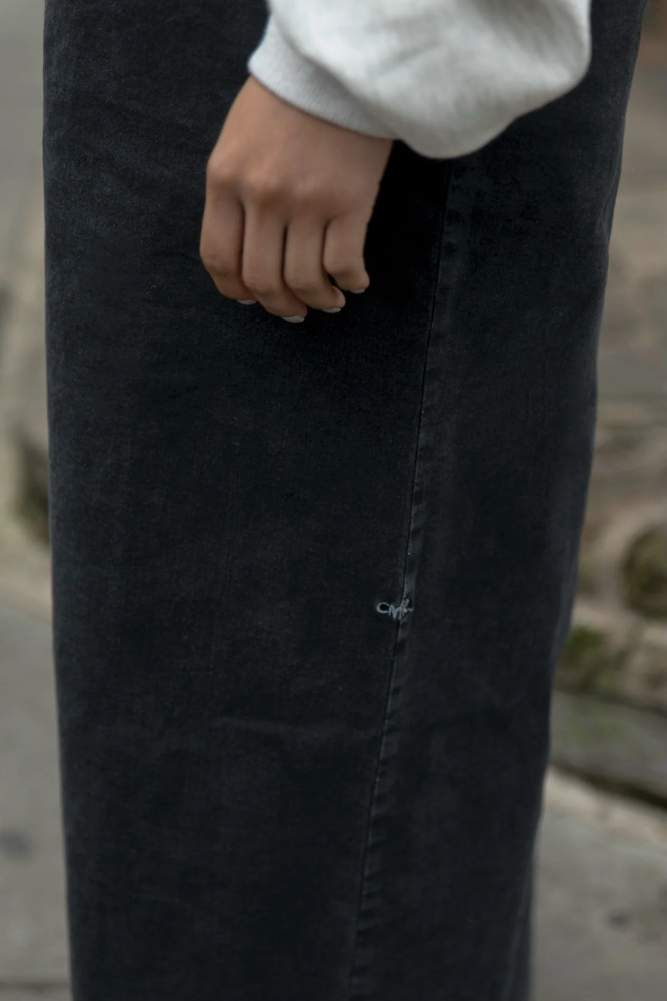 cmfe. denim sleeveless dress - dark grey - Image 3