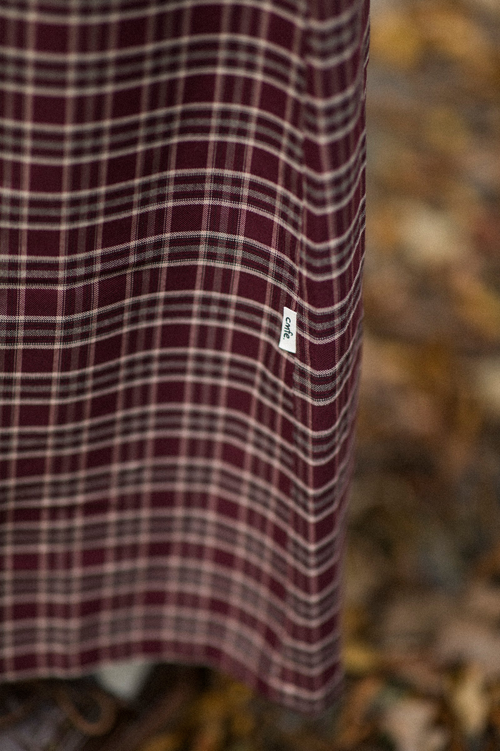 cmfe. maxi skirt - brown plaid - Image 3