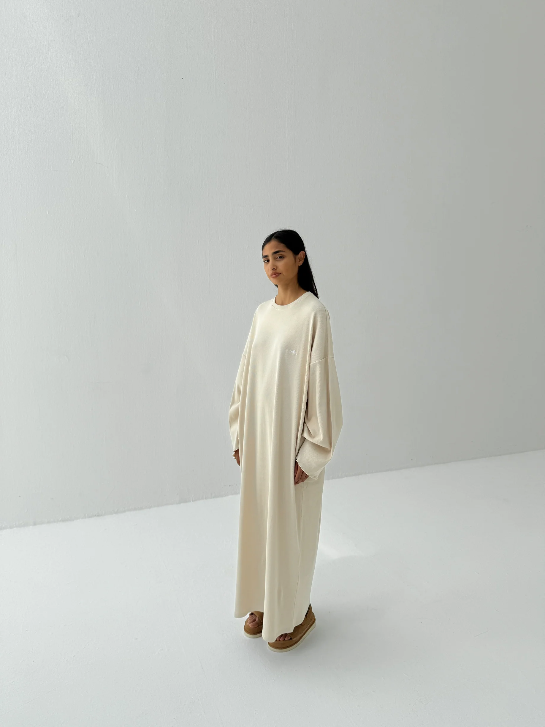 cmfe. ribbed dress - cream