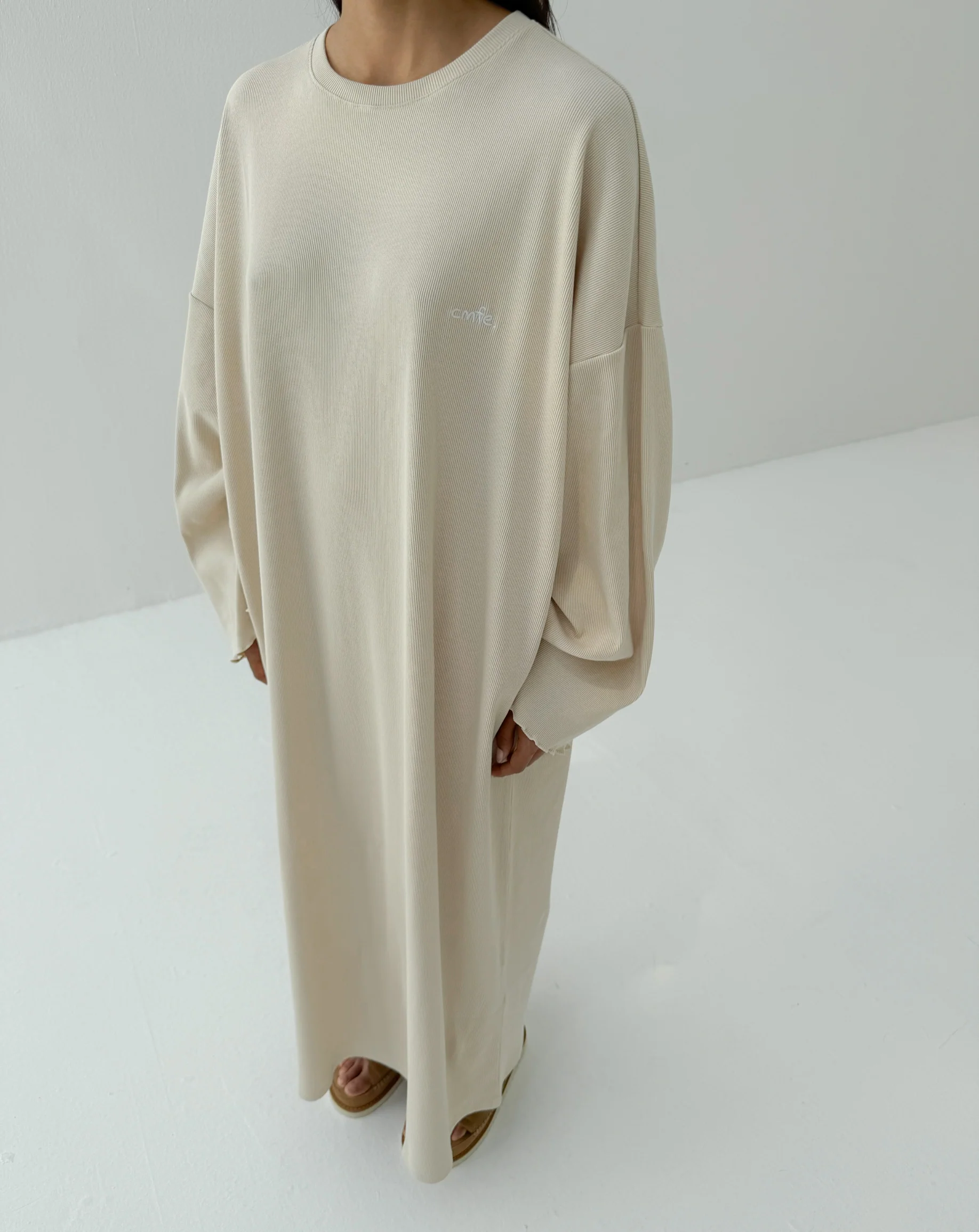 cmfe. ribbed dress - cream - Image 2