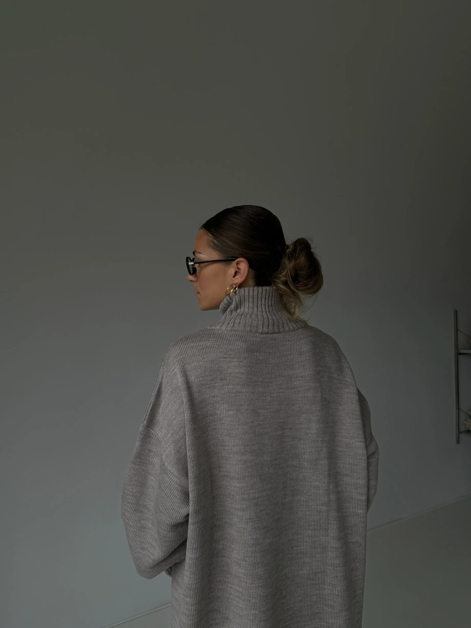 cmfe. oversized half-zip knit dress - dust - Image 5