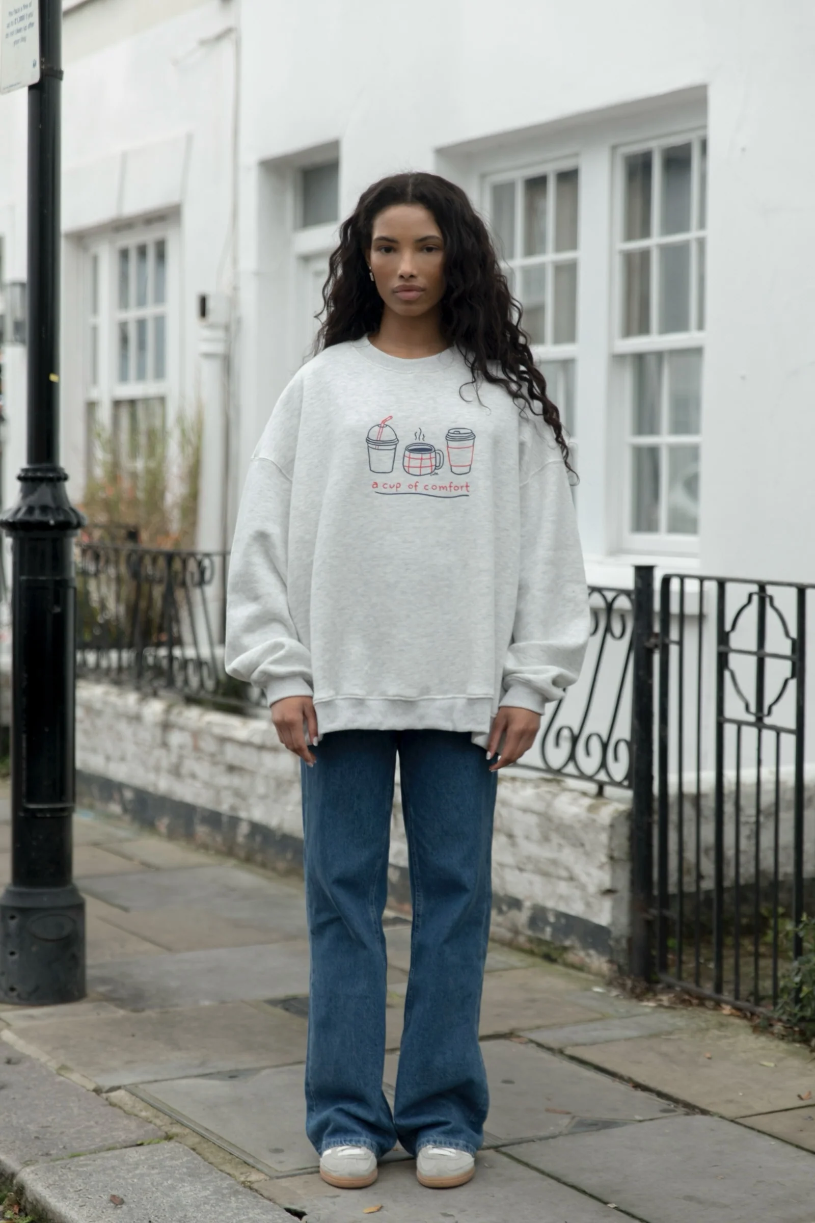 oversized sweatshirt - 'a cup of comfort' - Image 3