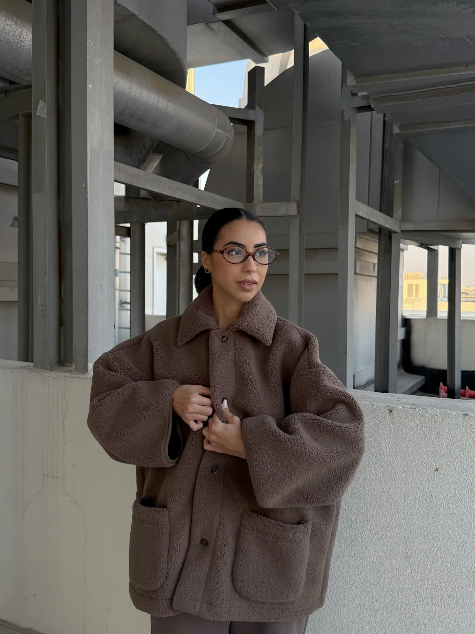 oversized teddy coat - Image 4